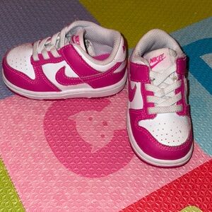 Nike Kids Fuchsia and White Sneakers
